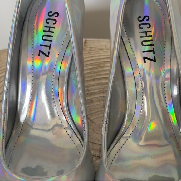 NWT Schutz Lou Faux Iridescent Specchio Women's Pump 7.5 - Picture 12 of 14
